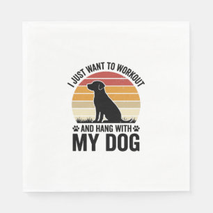 Trainen en rondhangen met mijn hond Vintage honden Servet