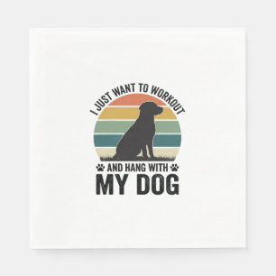 Trainen en rondhangen met mijn hond Vintage honden Servet