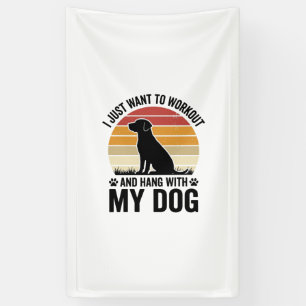 Trainen en rondhangen met mijn hond Vintage honden Spandoek