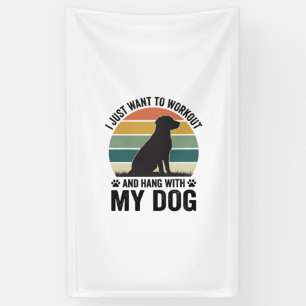 Trainen en rondhangen met mijn hond Vintage honden Spandoek