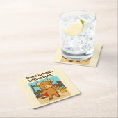 Trainen Hard, Lifting Light - Funny Bullio Gym Co Kartonnen Onderzetters (Insitu)