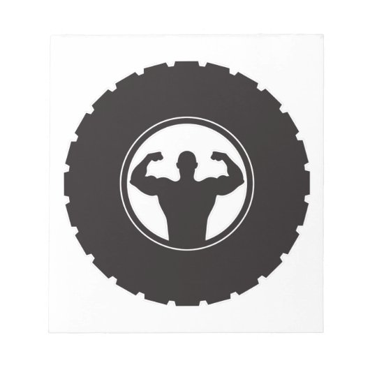 Trainen in de sportschool notitieblok (Voorkant)