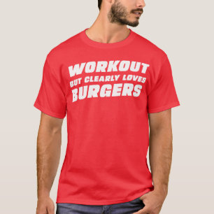 Trainen maar houdt duidelijk van hamburger t-shirt