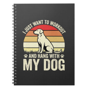 Trainen Met Mijn Hond Retro Zonsondergang Notitieboek