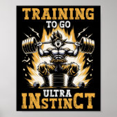 Trainen naar Ultra Instinct Gym Gewichtheffen Bo Poster (Voorkant)