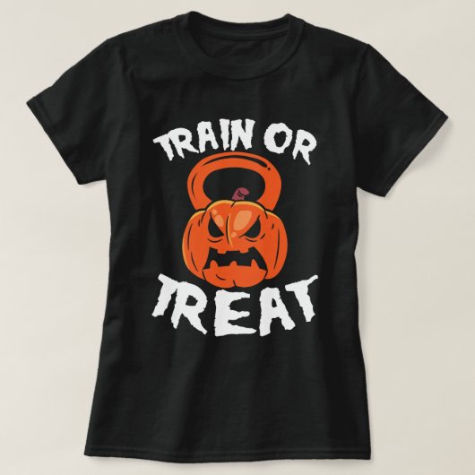 Trainen of behandelen Halloween Kettlebell Workout T-shirt (Design voorkant)