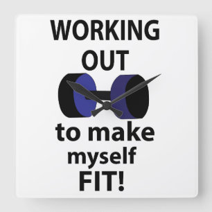 Trainen Workout Gewichten Doe Aan Fitness Vierkante Klok