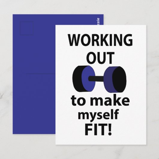 Trainen Workout Gewichten Trainen Briefkaart (Voorkant / Achterkant)