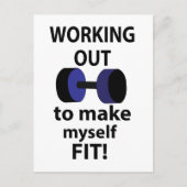 Trainen Workout Gewichten Trainen Briefkaart (Voorkant)