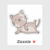 Trainende Kat Sticker (Vel)