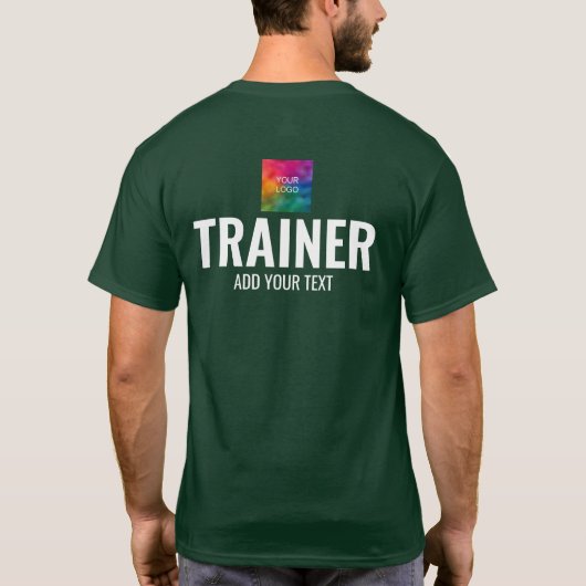 Trainer Coach Forest Green Double Sided Print Mann T-shirt (Achterkant)