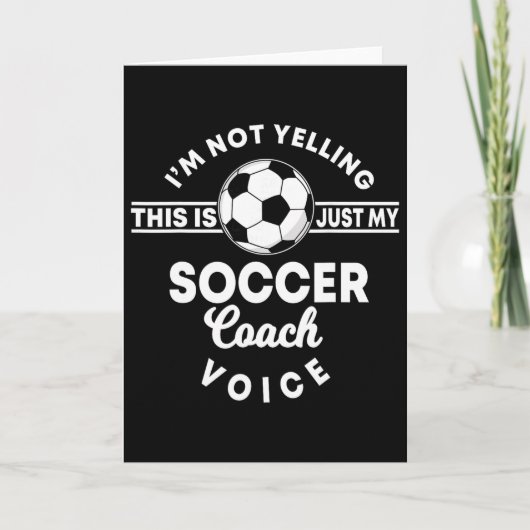 Trainer Coaching Voetbal Coach Moeder Vader Stem Kaart (Voorkant)