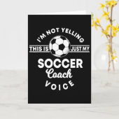 Trainer Coaching Voetbal Coach Moeder Vader Stem Kaart (Gele Bloem)