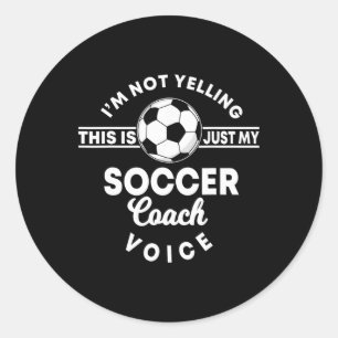 Trainer Coaching Voetbal Coach Moeder Vader Stem Ronde Sticker