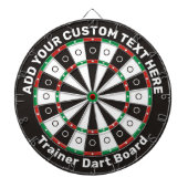 Trainer Dartboard met aangepaste tekst Dartbord (Voorkant)