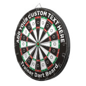 Trainer Dartboard met aangepaste tekst Dartbord (Voorkant Rechts)