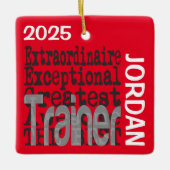 Trainer Extraordinaire Aangepast Keramisch Ornament (Voorkant)