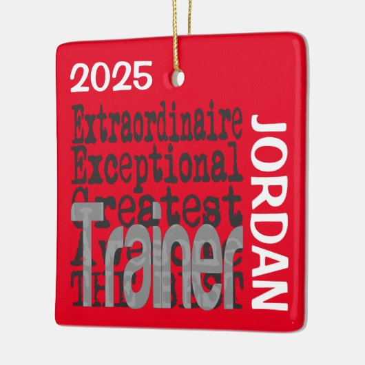 Trainer Extraordinaire CUSTOM Keramisch Ornament (Links)