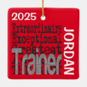 Trainer Extraordinaire CUSTOM Keramisch Ornament (Achterkant)