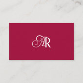 Trainer Foto en Monogram Modern Red Violet Busines Visitekaartje (Achterkant)