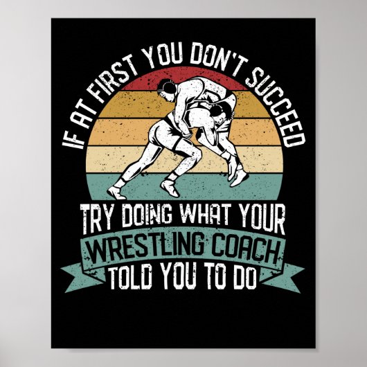 Trainer Funny Sport Wrestle Trainer Poster (Voorkant)