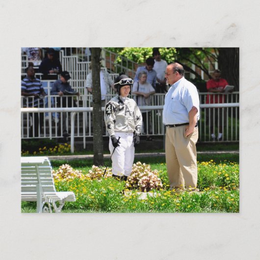 Trainer Gary Sciacca en Taylor Rice Briefkaart (Voorkant)