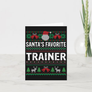 Trainer Kerstmis - Santa's Favoriete Trainer Kerst Kaart