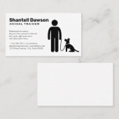 Trainer met hond aan de lijn visitekaartje (Voorkant / Achterkant)