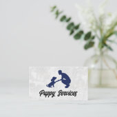 Trainer met Puppy Dog Visitekaartje (Staand voorkant)