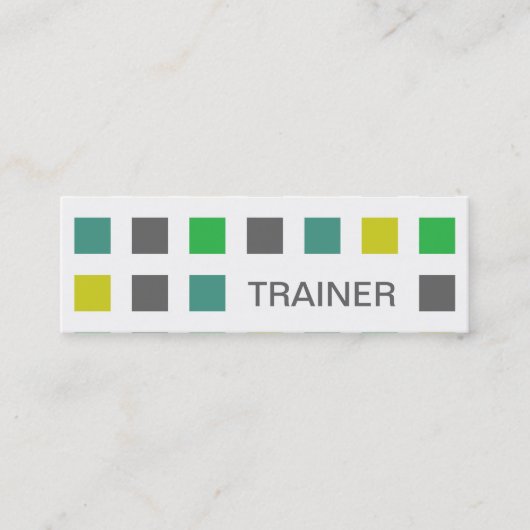 TRAINER (mod.vierkanten) Mini Visitekaartje (Voorkant)