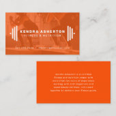 Trainer modern oranje visitekaartje met foto (Voorkant / Achterkant)