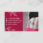 Trainer Monogram en Foto Professional Red Violet Visitekaartje (Voorkant)