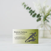 Trainer Running with Dog | Turf Visitekaartje (Staand voorkant)