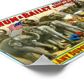 Trainer voor Barnum en Bailey Elephant Poster (Hoek)