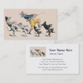 Trainer voor dieren of honden, clown, dansleraar visitekaartje (Voorkant / Achterkant)