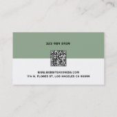 Trainer voor groene, zwarte en witte fitness visitekaartje (Achterkant)