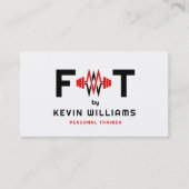 Trainer voor hulpbehoevendheid rood, zwart en wit visitekaartje (Voorkant)