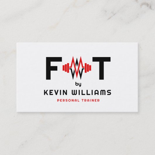 Trainer voor hulpbehoevendheid rood, zwart en wit visitekaartje (Voorkant)