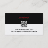 Trainer voor hulpbehoevendheid rood, zwart en wit visitekaartje (Achterkant)