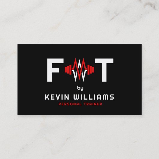 Trainer voor hulpbehoevendheid rood, zwart en wit visitekaartje (Voorkant)