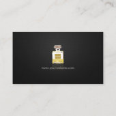 Trainer voor parfumemarketing - Professioneel zwar Visitekaartje (Achterkant)