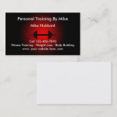 trainer voor persoonlijke fitness visitekaartje (Voorkant / Achterkant)