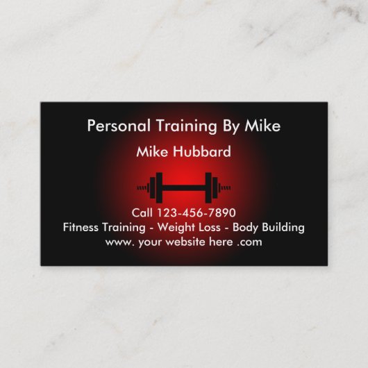 trainer voor persoonlijke fitness visitekaartje (Voorkant)