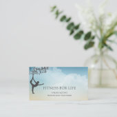 trainer voor persoonlijke fitness visitekaartje (Staand voorkant)