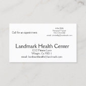 trainer voor persoonlijke fitness visitekaartje (Achterkant)