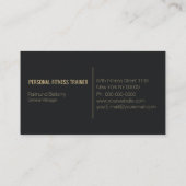 trainer voor persoonlijke fitness visitekaartje (Achterkant)