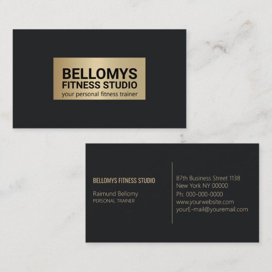 trainer voor persoonlijke fitness visitekaartje (Voorkant / Achterkant)