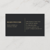 trainer voor persoonlijke fitness visitekaartje (Achterkant)