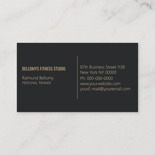 trainer voor persoonlijke fitness visitekaartje (Achterkant)