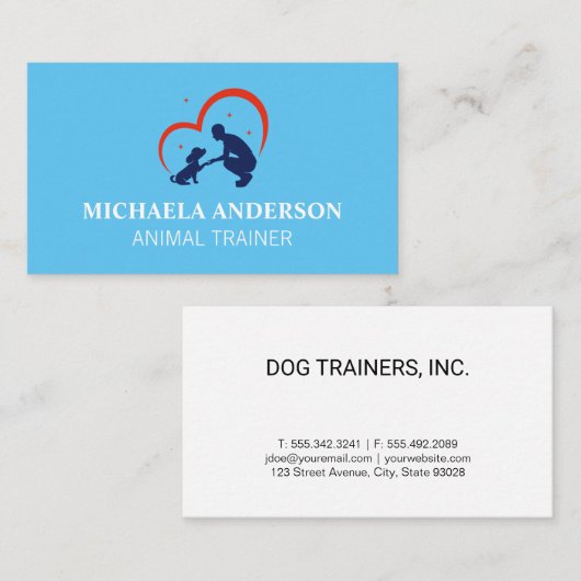 Trainer werken met puppy visitekaartje (Voorkant / Achterkant)